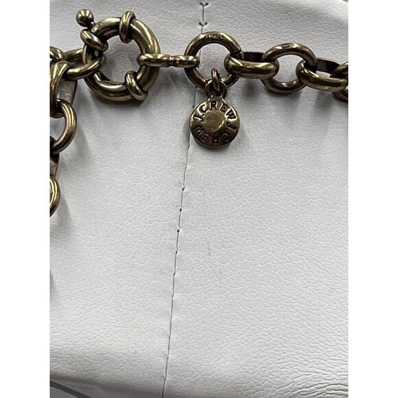 J. Crew Asymmetrical Drape Topaz Black Gray Rhinestone Necklace - Picture 10 of 16